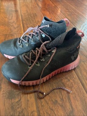 Helly Hansen Black and Pink Ankle Hiking Boots